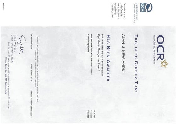 NVQ Level 4 Management | PDF
