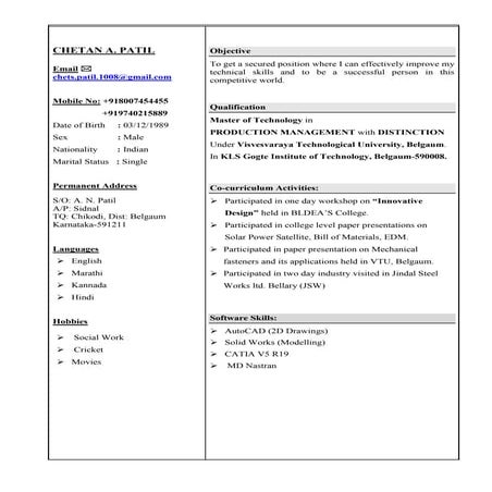 Chetan CV | PDF