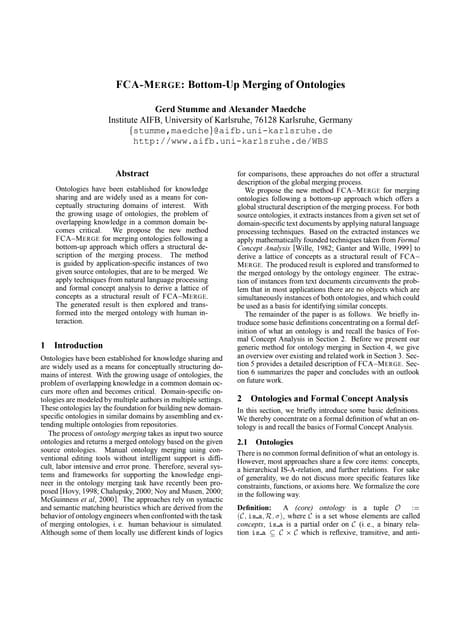 FCA-MERGE: Bottom-Up Merging of Ontologies