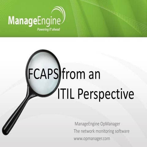 FCAPS from an ITIL perspective 