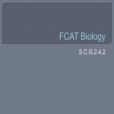 Fcat biology review scg 2.4.2
