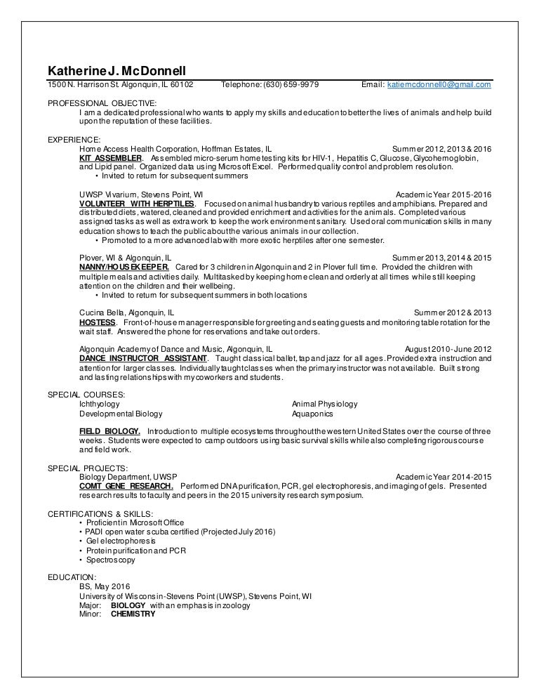 Katherine McDonnell Resume