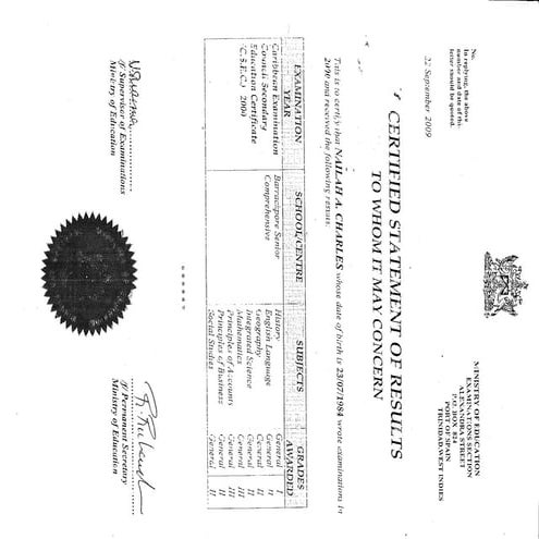 CXC Transcript | PDF