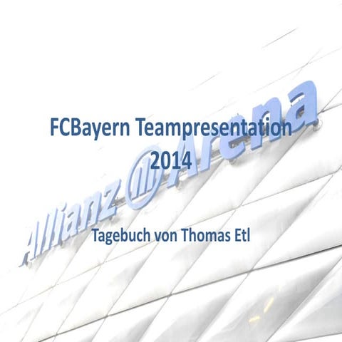 FC Bayern Team Presentation 2014 - Einlaufkind Thomas Etl