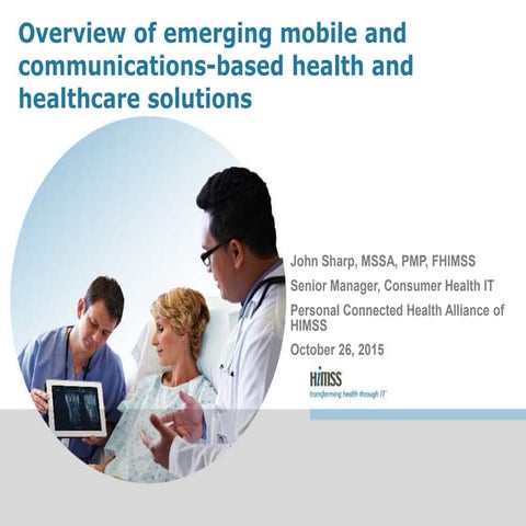 Presentation to the FCC on Mobile Health 10/26/15