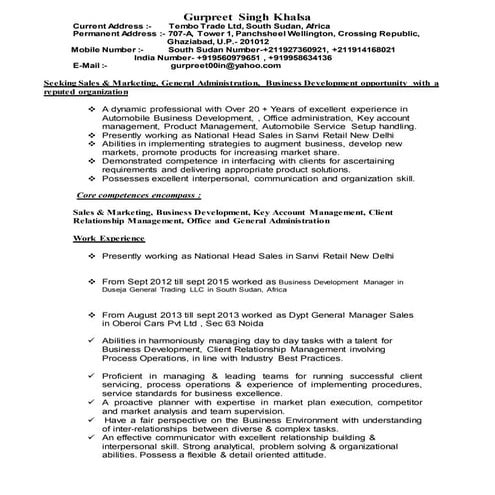 Gurpreet Singh Khalsa resume