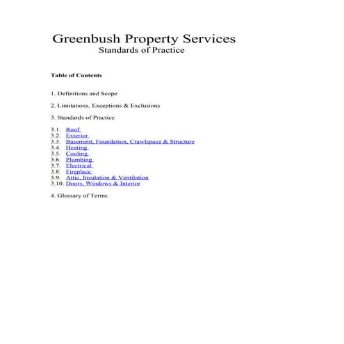 Greenbush Property Services sop