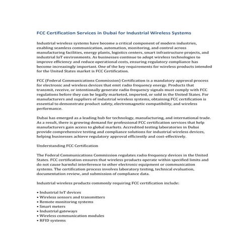 FCC certification | PDF