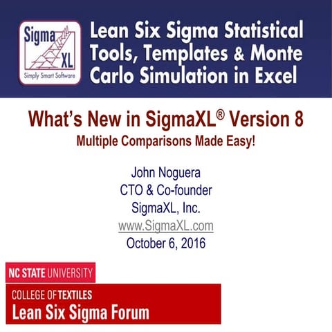 Whats New in SigmaXL Version 8 | PPTX