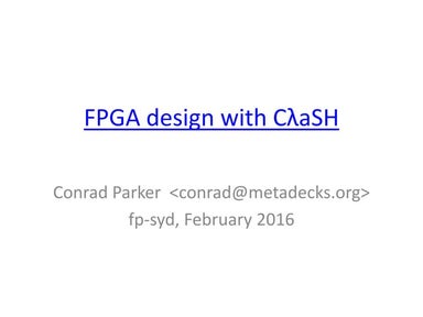 FPGA design with CλaSH