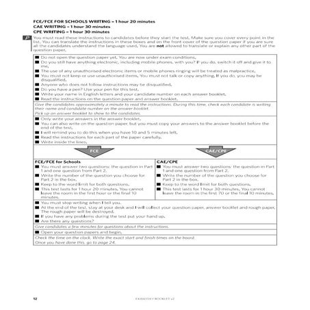 Fce cae cpe writing instructions | PDF
