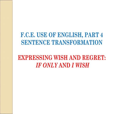 Fce use of english i wish revised 2013