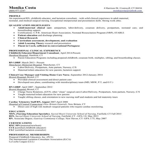 Monika Costa resume | DOC