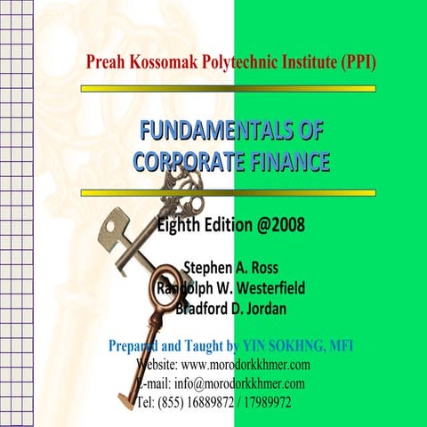 Fundamental of Corporate Finance slideshare
