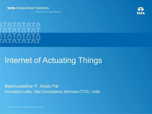 Io t of actuating things