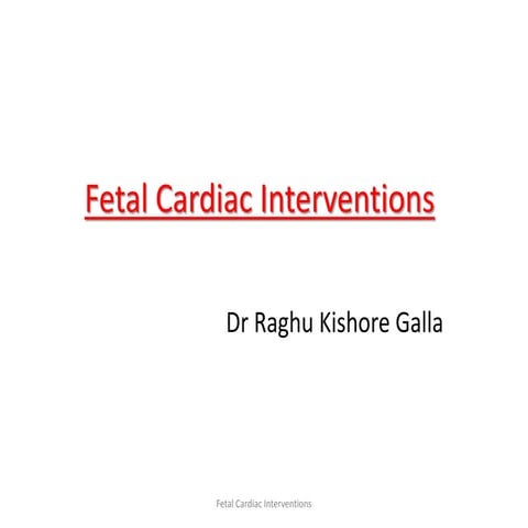 Fetal Cardiac Interventions