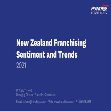 New Zealand Franchising Confidence Index | January 2021