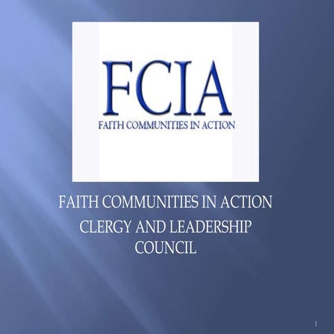 Faith Communities in Action (FCIA): Tom Lambiase