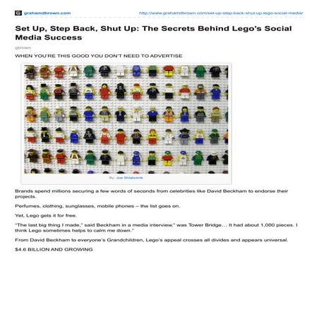 Set Up, Step Back, Shut Up: The Secrets Behind Lego's Social Media Success