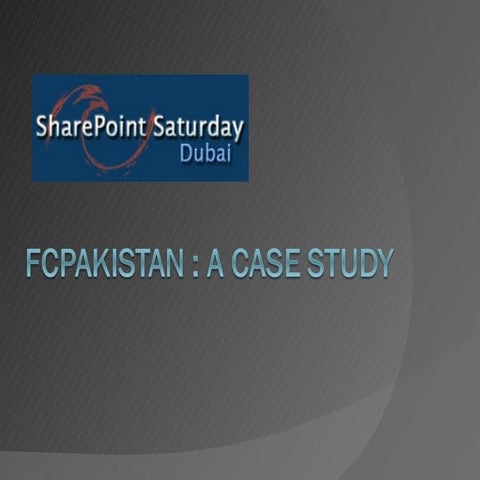 FCPakistan: a case study