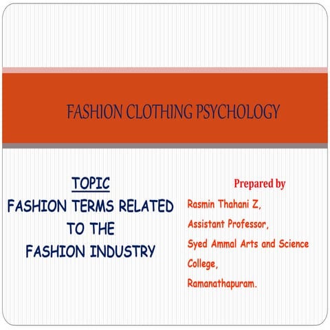 FASHION CLOTHING PSYCHOLOGY 