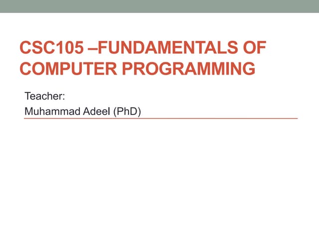 Programming Language