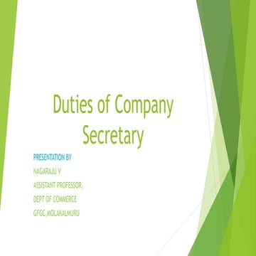 Duties of company secretary 