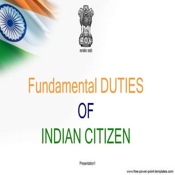 FUNDAMENTAL DUTIES OF INDIAN CITIZEN