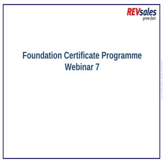 FCP Webinar 7 - 13th April 2011