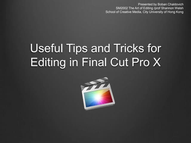 Fcpx tricks