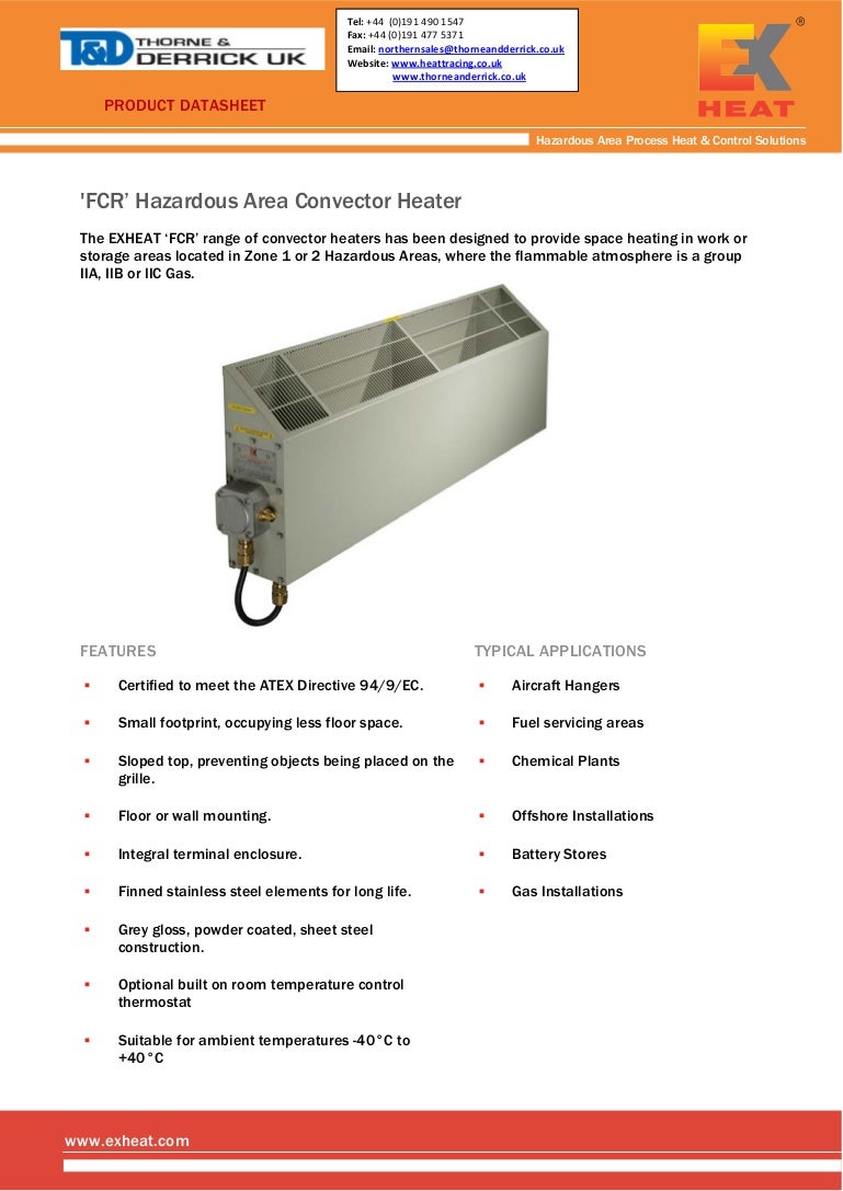 FCR Convector Heater Exheat Flameproof Fan Heaters Hazardous Area I…