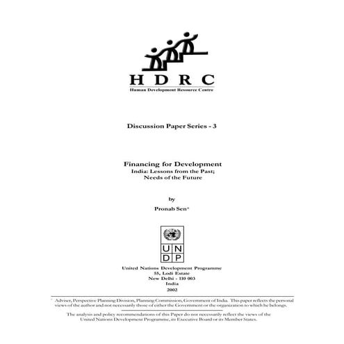 Financing for Development in India