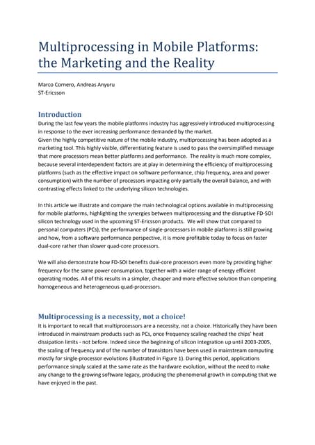 FD-SOI and eQuad white paper