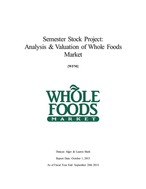 Whole Foods Analysis Final Report V2