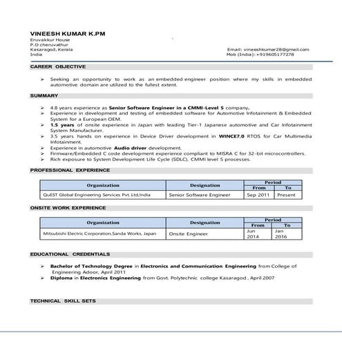 VineeshKumar_Resume