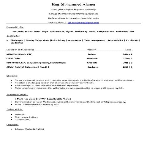 My Eng CV | PDF