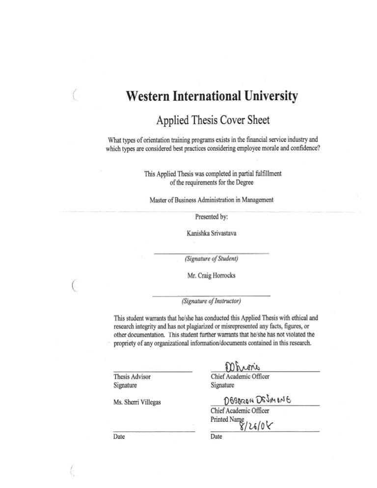 Orientation training essay image