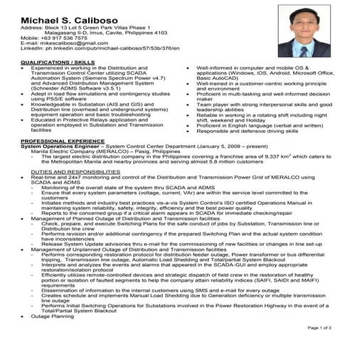 Michael Caliboso - CV