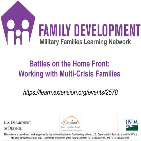 Battles on the Home Front: Working with Multi-Crisis Families - May 19, 2016