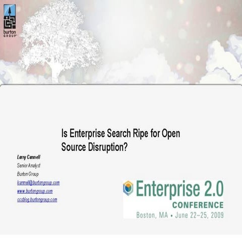 Is Enterprise Search Ripe for Open Source Disruption?