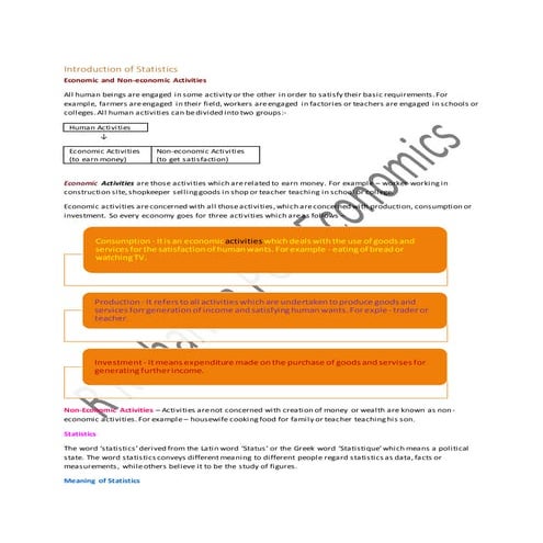 Introduction of Statistics