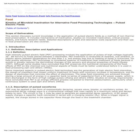 FDA - kinetics of microbial inactivation for alternative food processing tech...
