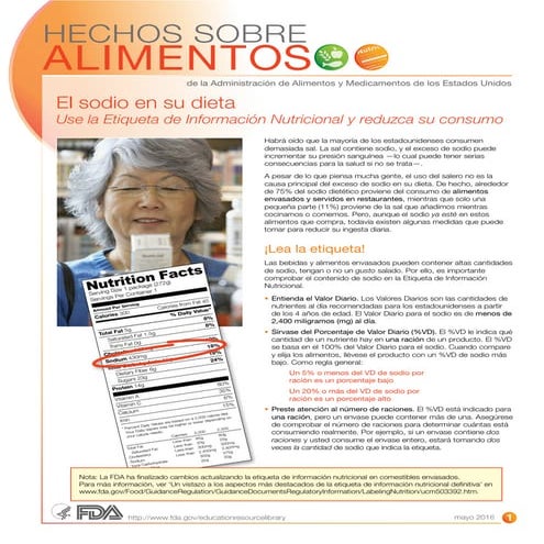 Hechos sobre alimentos
