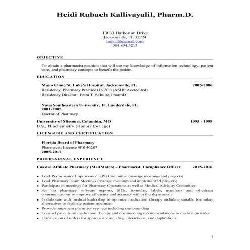Heidi Resume 2016 - amb tech
