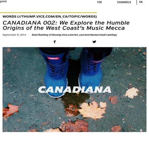 CANADIANA 002: We Explore the Humble Origins of the West Coast's Music Mecca ...