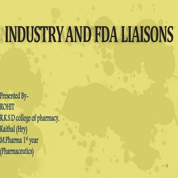 Indusrty and Fda liasions