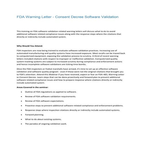 Fda warning letter