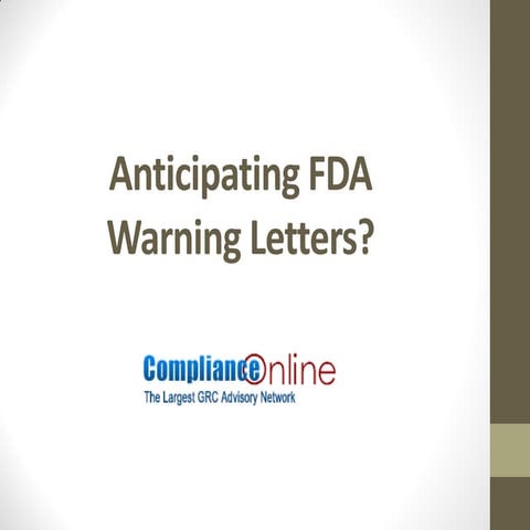 Fda  warning letters