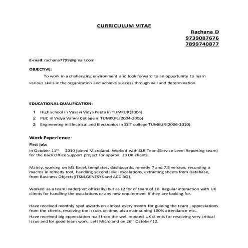 Rachana Resume