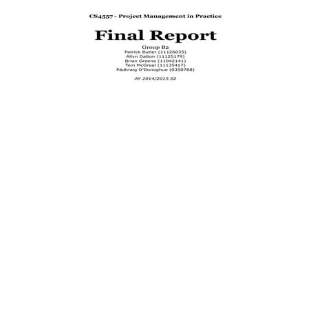 CS4557 - Final Report - Group B2 20150605 2342